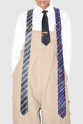 Hadye Tie Cargo Overalls - Khaki